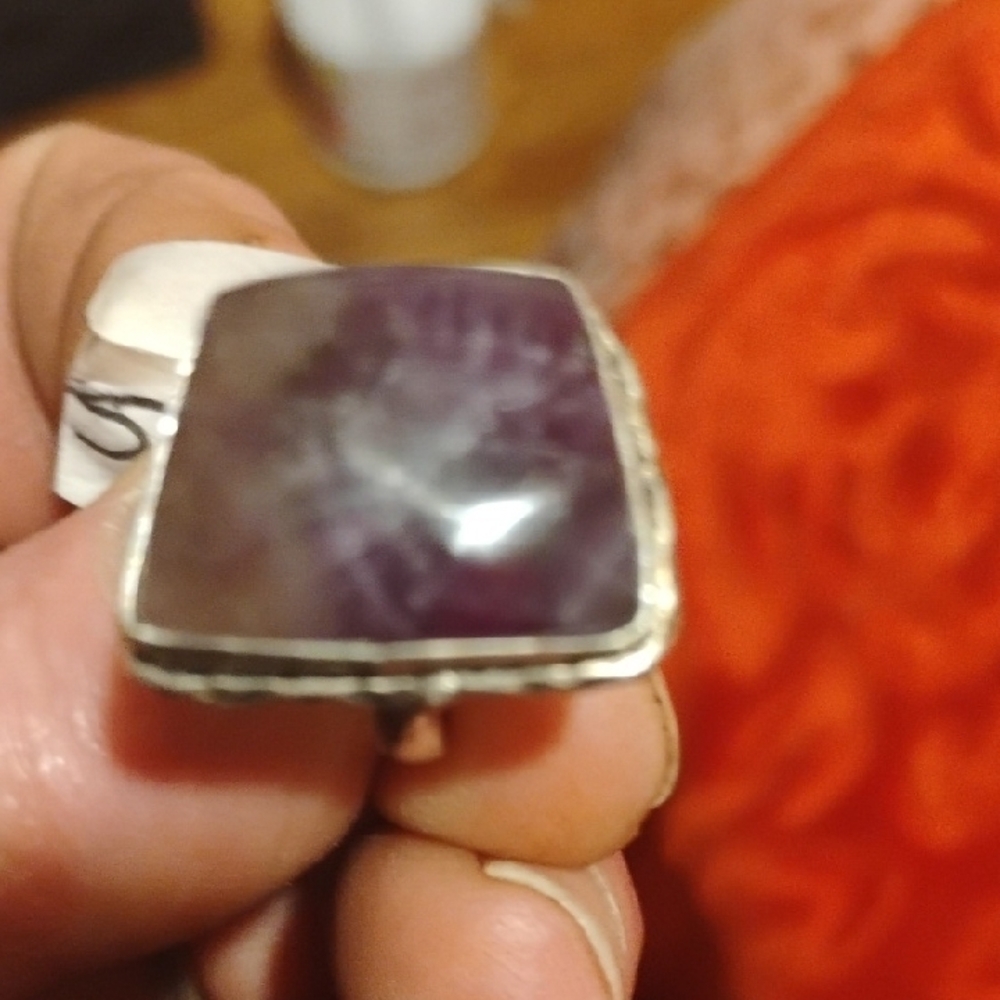 Amethyst Gemstone Silver Ring - image 3